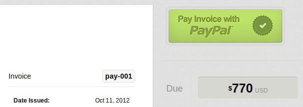 Pay invoice online with PayPal